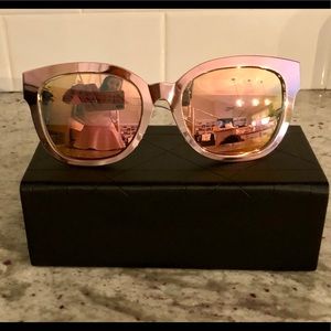 Dior: Diorama Caged Mirrored Sunglasses in pink